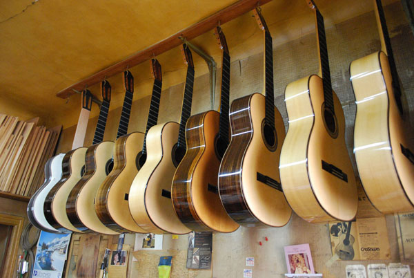Flamenco Guitars in studio shop